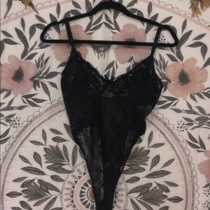 Black lace bodysuit